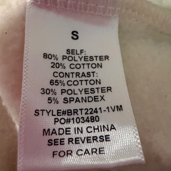 Bailey Rose Don't Know Don't Care Sweatshirt‎ Women's Small Cream Athleisure - Picture 11 of 13